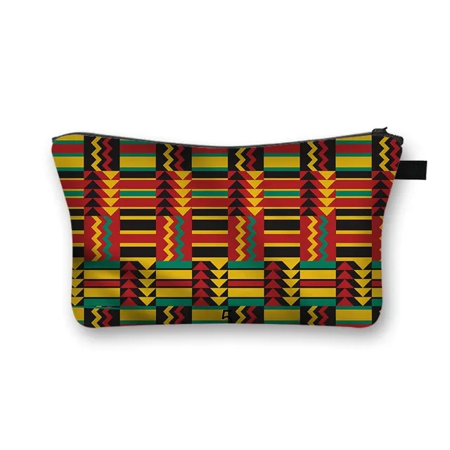 African Print Cosmetic Bag Ladies Makeup Bags Fashion Girls Cosmetic Case Portable Lipstick Storage Bags for Travel