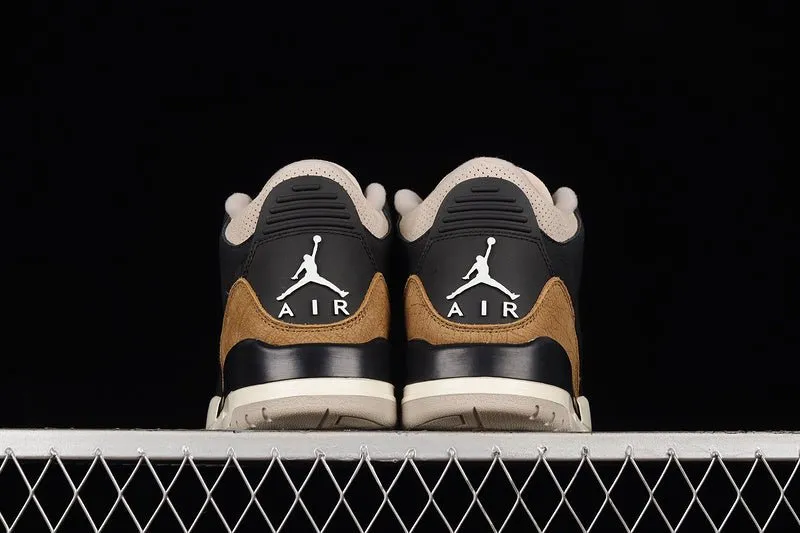 AIR JORDAN 3 RETRO DESERT ELEPHANT BLACK/RUSH ORANGE-FOSSIL STONE