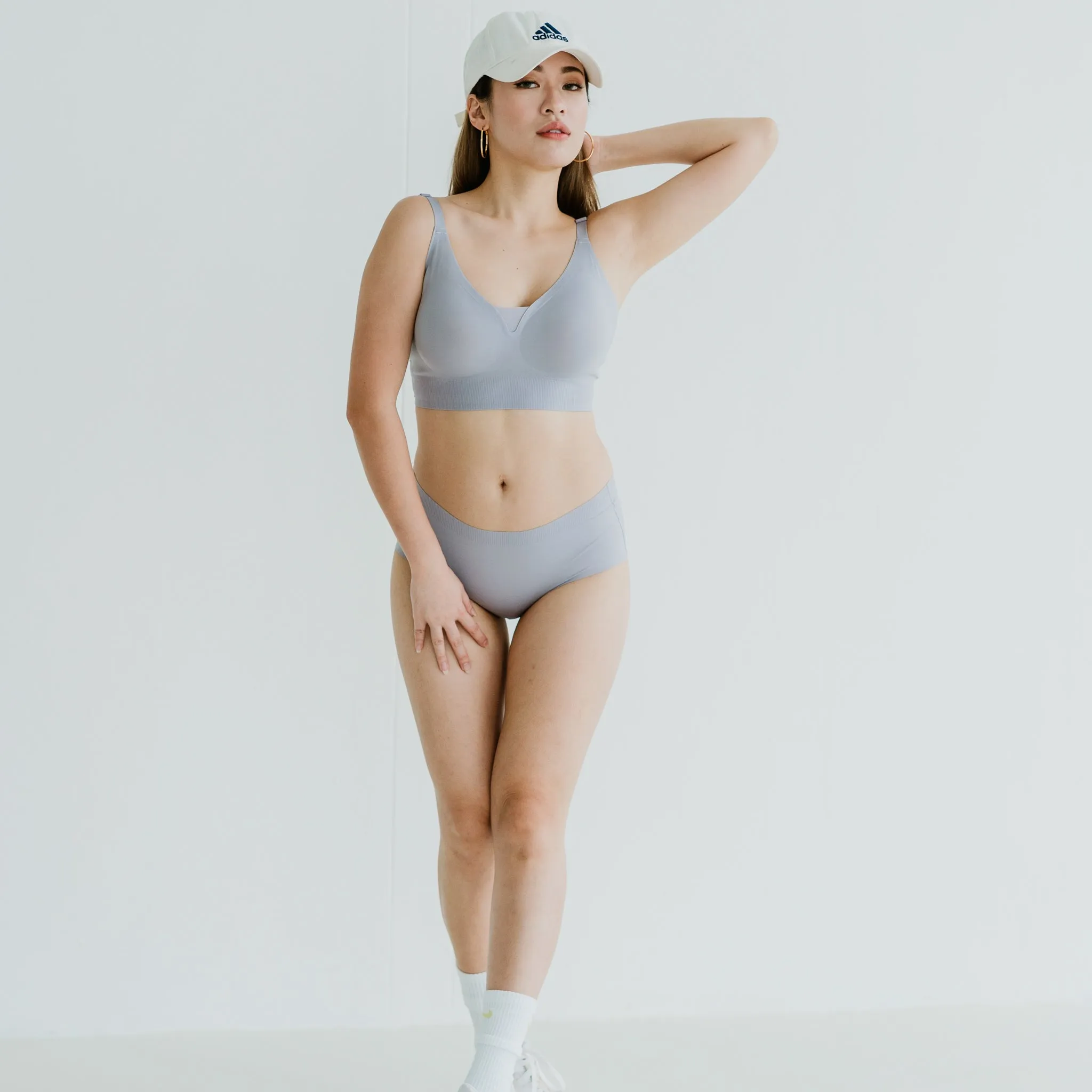 AIR-LEISURE Midi U-Back Seamless Bra in Lavender