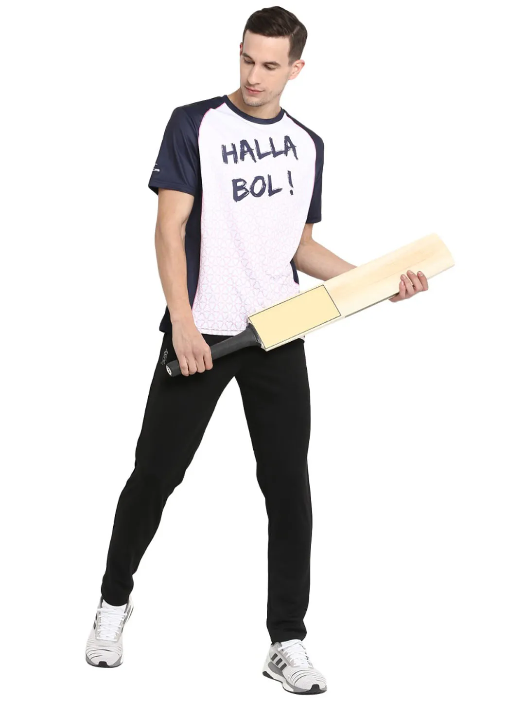 Alcis Men Rajasthan Royals Blue Printed Round Neck T-shirt