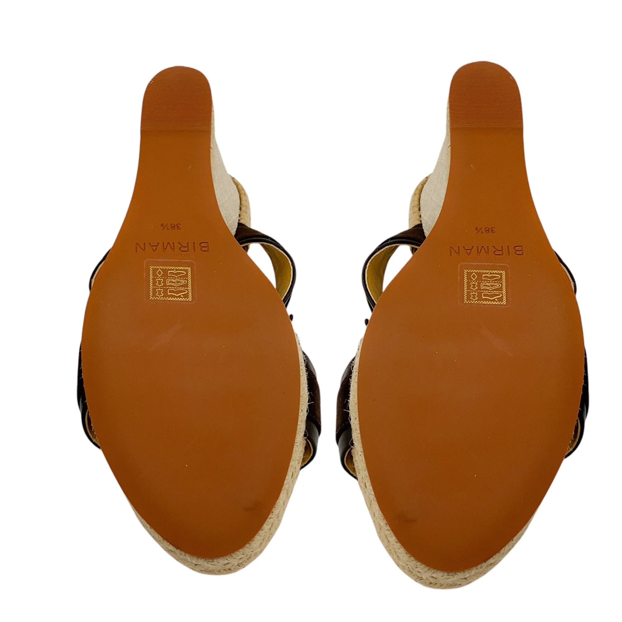 Alexandre Birman Brown Bow Detail Suede Espadrille Wedge Sandals