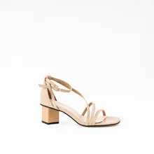ALL BLACK - Women's Squared Off Heel - Nude
