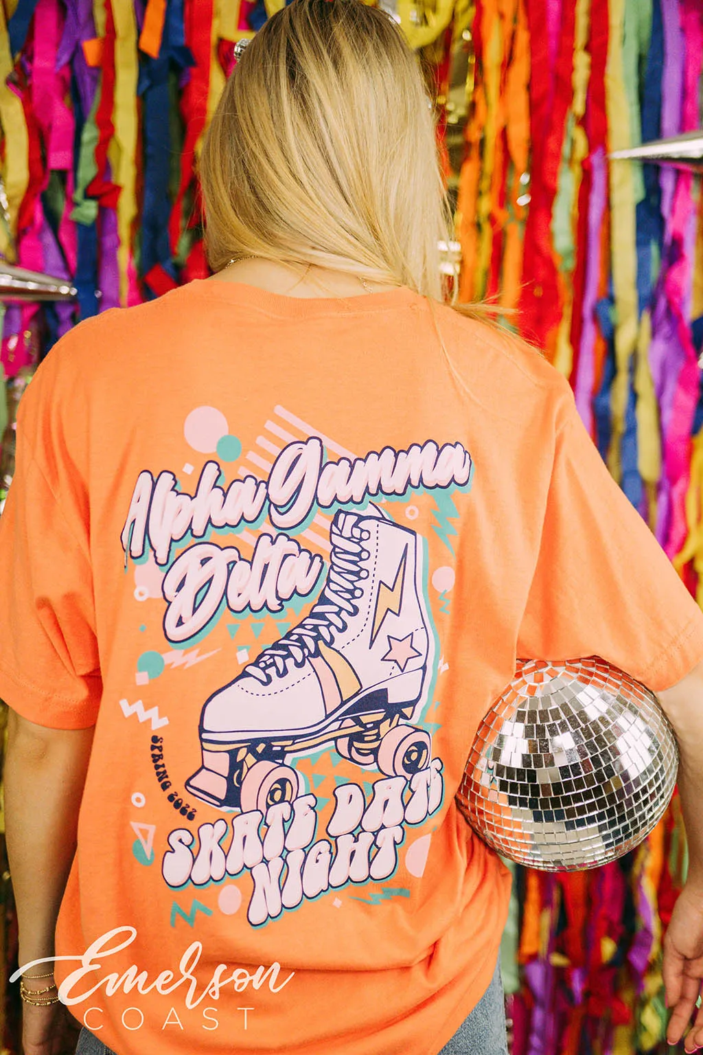 Alpha Gamma Delta Skate Date Party Tee