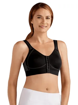 Amoena Ester Front Fastening Soft Bra - Black / Grey