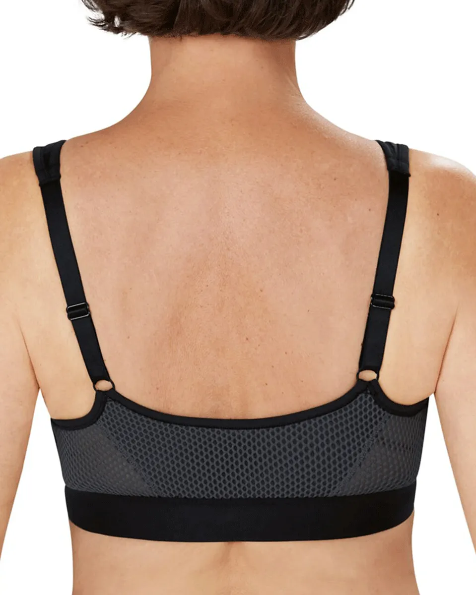 Amoena Ester Front Fastening Soft Bra - Black / Grey