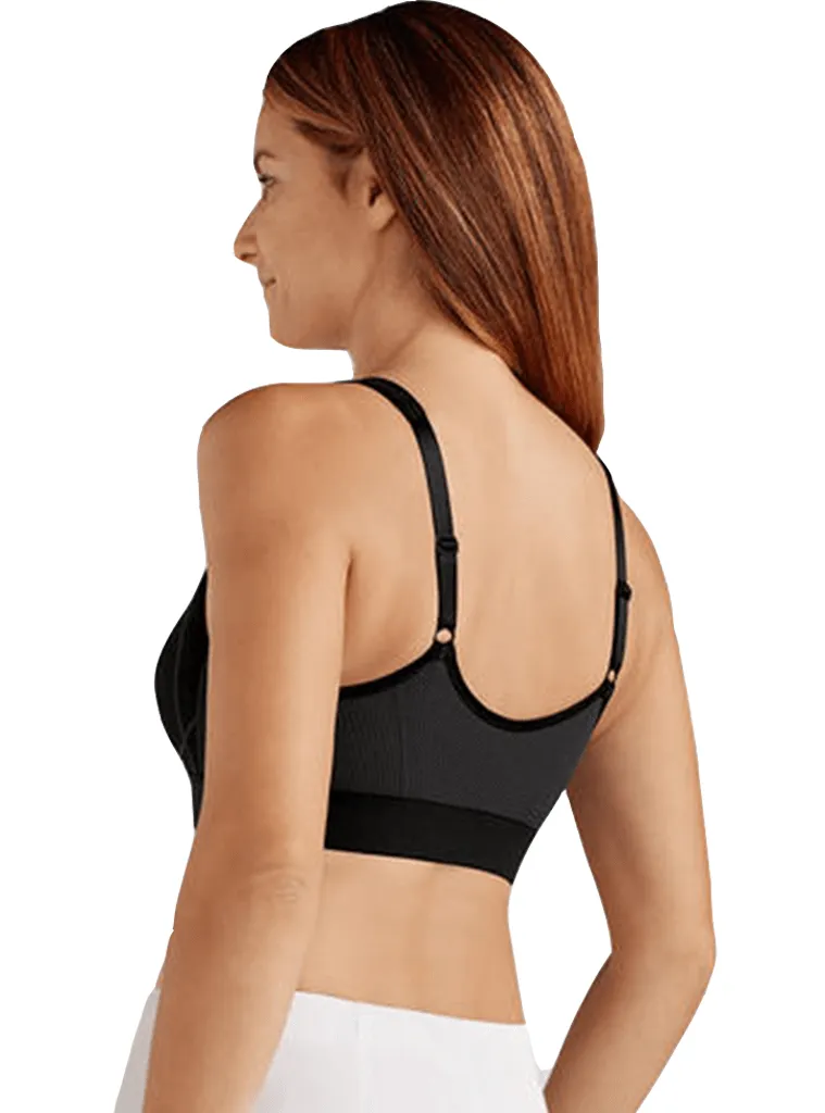 Amoena Ester Front Fastening Soft Bra - Black / Grey