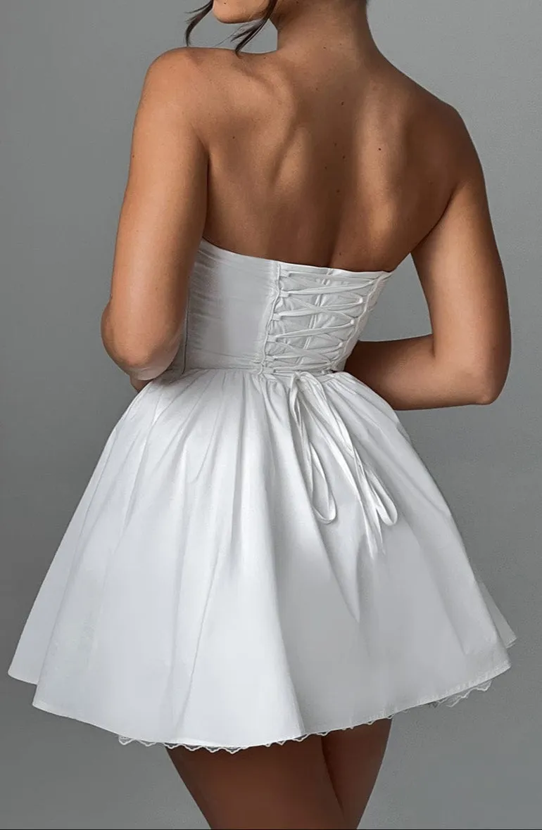 Aria Mini Dress - Ivory 