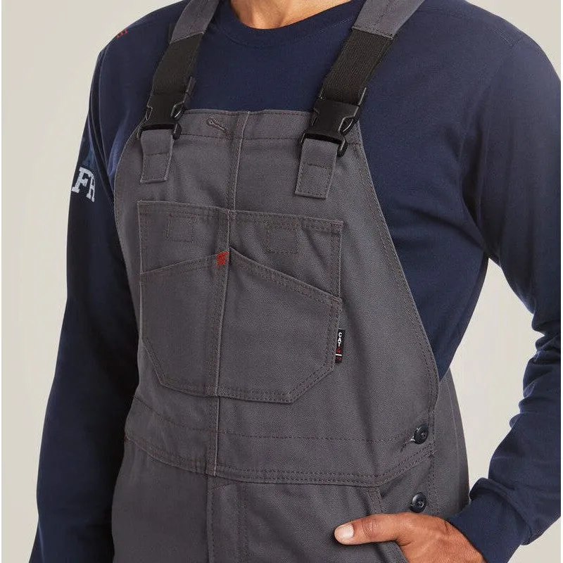 Ariat Men's Flame Resistant  Canvas Unlined Bib Gray - 10034650