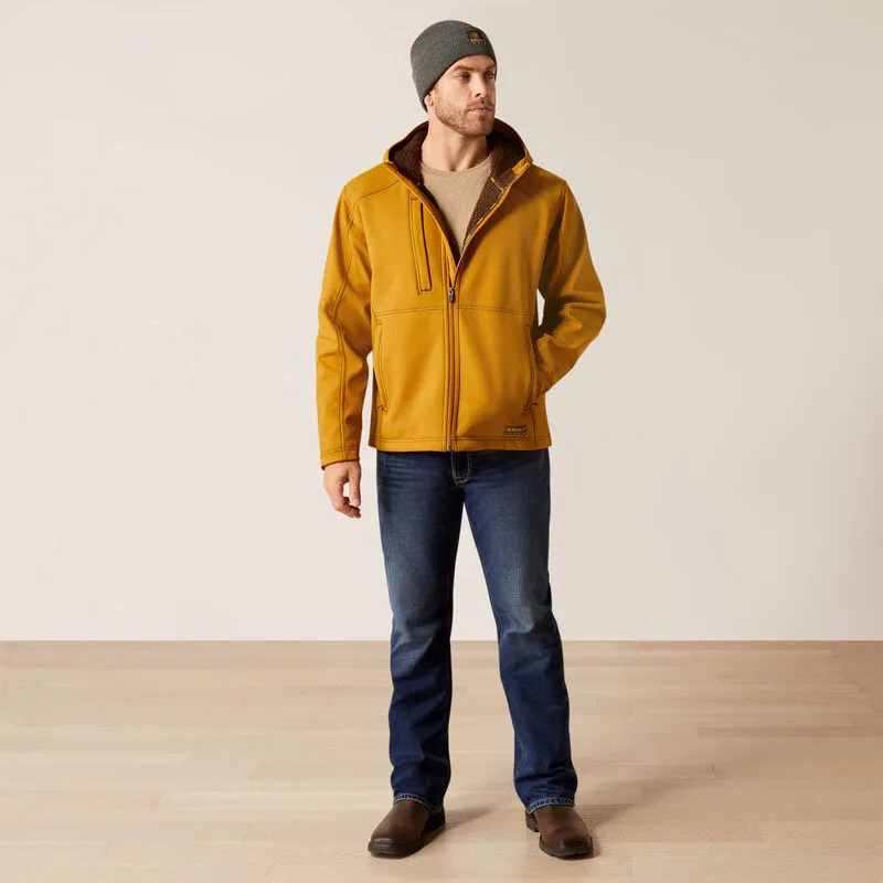 Ariat Men's Rebar Sherpa Stretch Canvas Softshell Jacket Brown - 10052430