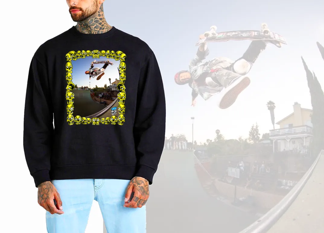 Art Society LEGENDS OF SKATE VOL. 1 HOSOI CREW SWEATSHIRT BLACK