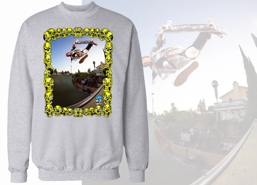 Art Society LEGENDS OF SKATE VOL. 1 HOSOI CREW SWEATSHIRT GREY