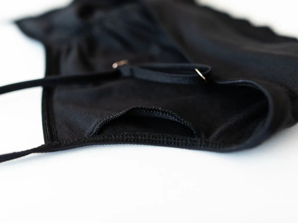 Astrid Bralette with Lace, Black