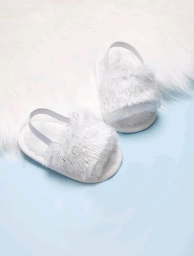 Baby Minimalist Fuzzy Slingback Sandals