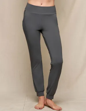 Bamboo / Organic Cotton Flat Waist Comfort Joggers - Grey