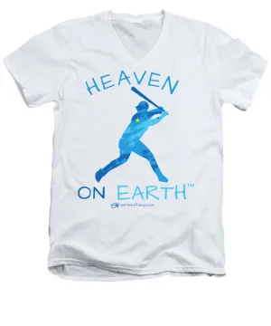 Baseball Heaven On Earth - Men's V-Neck T-Shirt