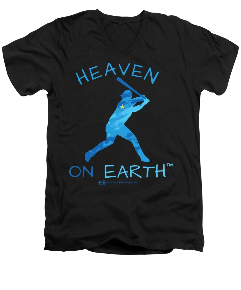 Baseball Heaven On Earth - Men's V-Neck T-Shirt