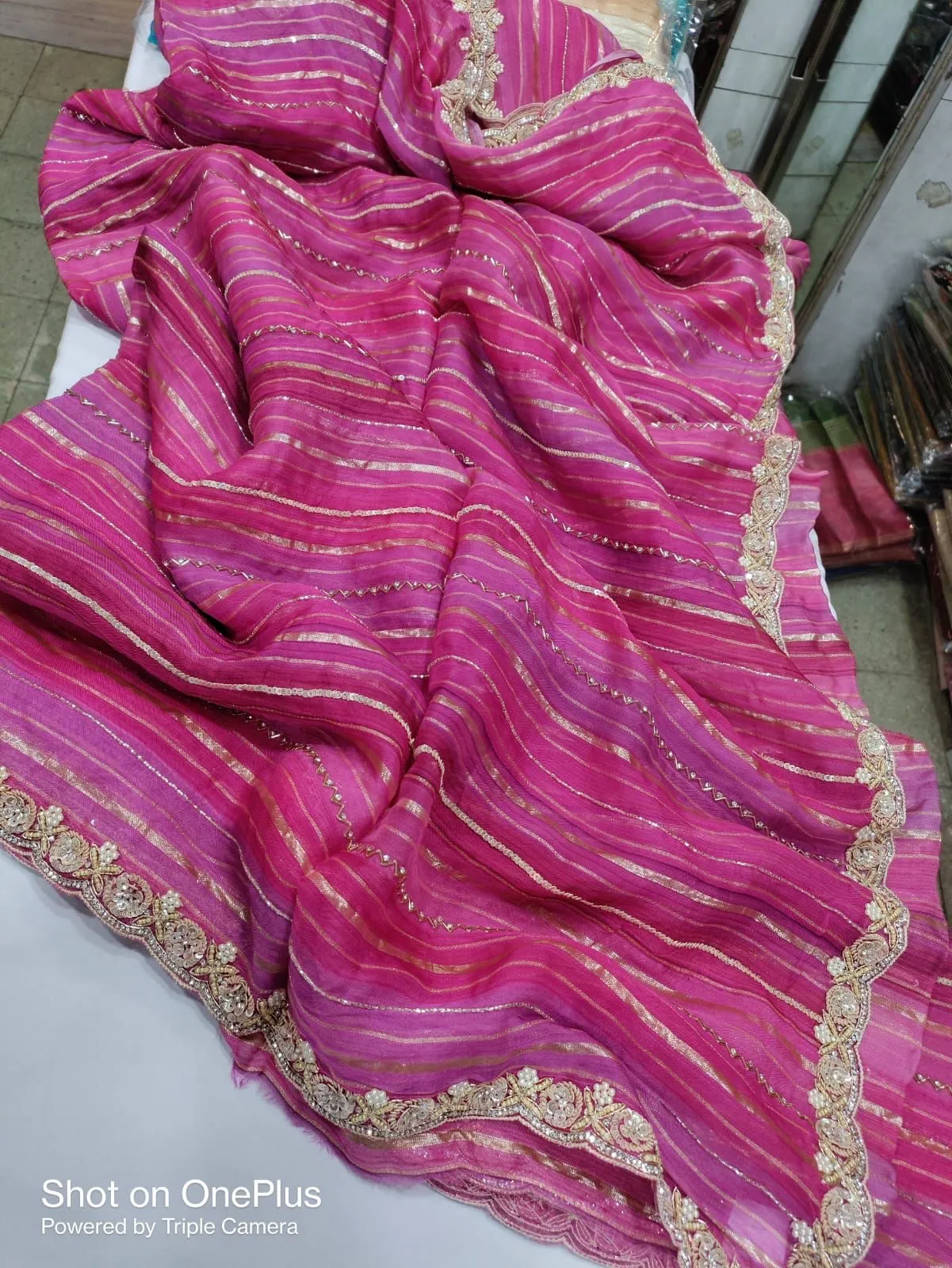 Beautiful Designer Organza Saree with sequin work