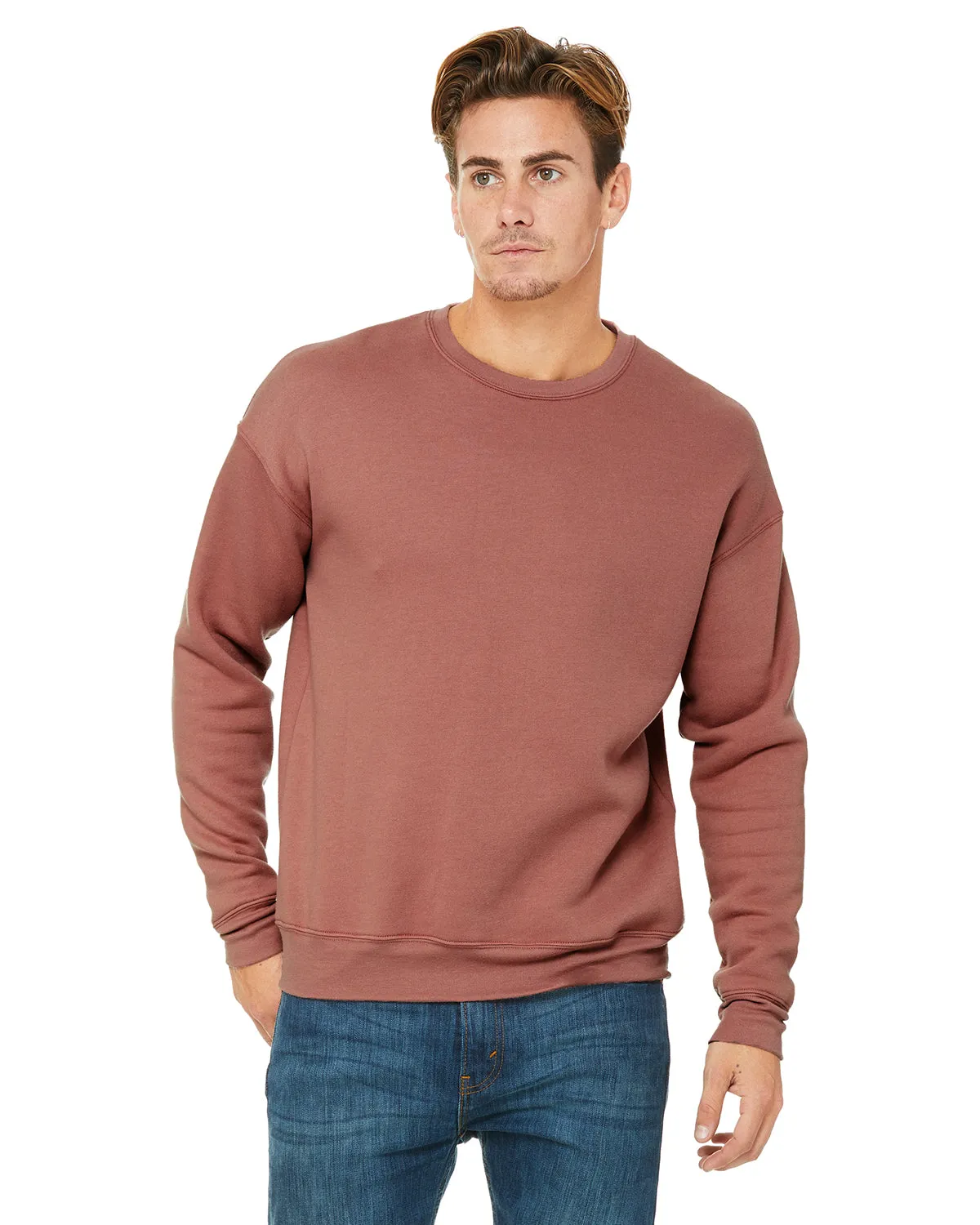 Bella Canvas Unisex Drop Shoulder Fleece 8 oz Crewneck Sweatshirt 3945