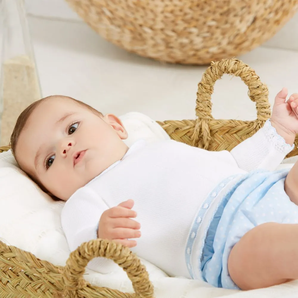 'Ben' White & Baby Blue Boys 2 Piece