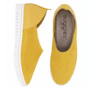 BENDY Womens yellow flat shoes - Italian leather
