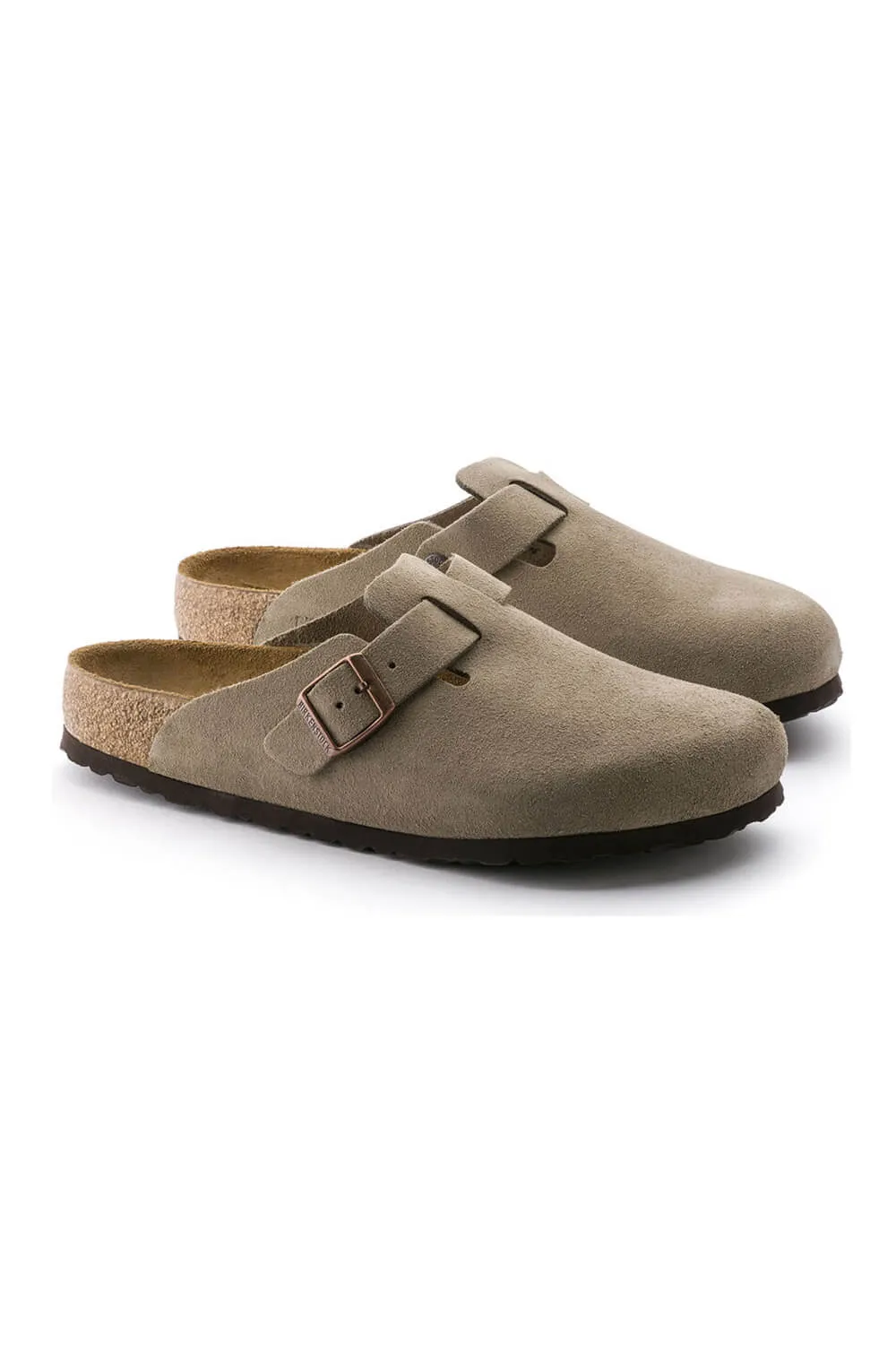 Birkenstock Boston Soft Footbed Clogs for Men in Taupe | 560771-M