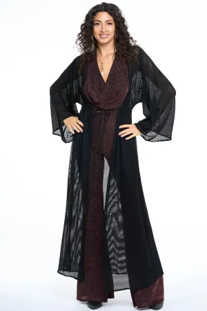 Black Mesh Gemini Leisure Robe