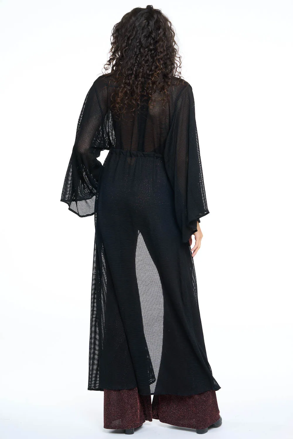 Black Mesh Gemini Leisure Robe