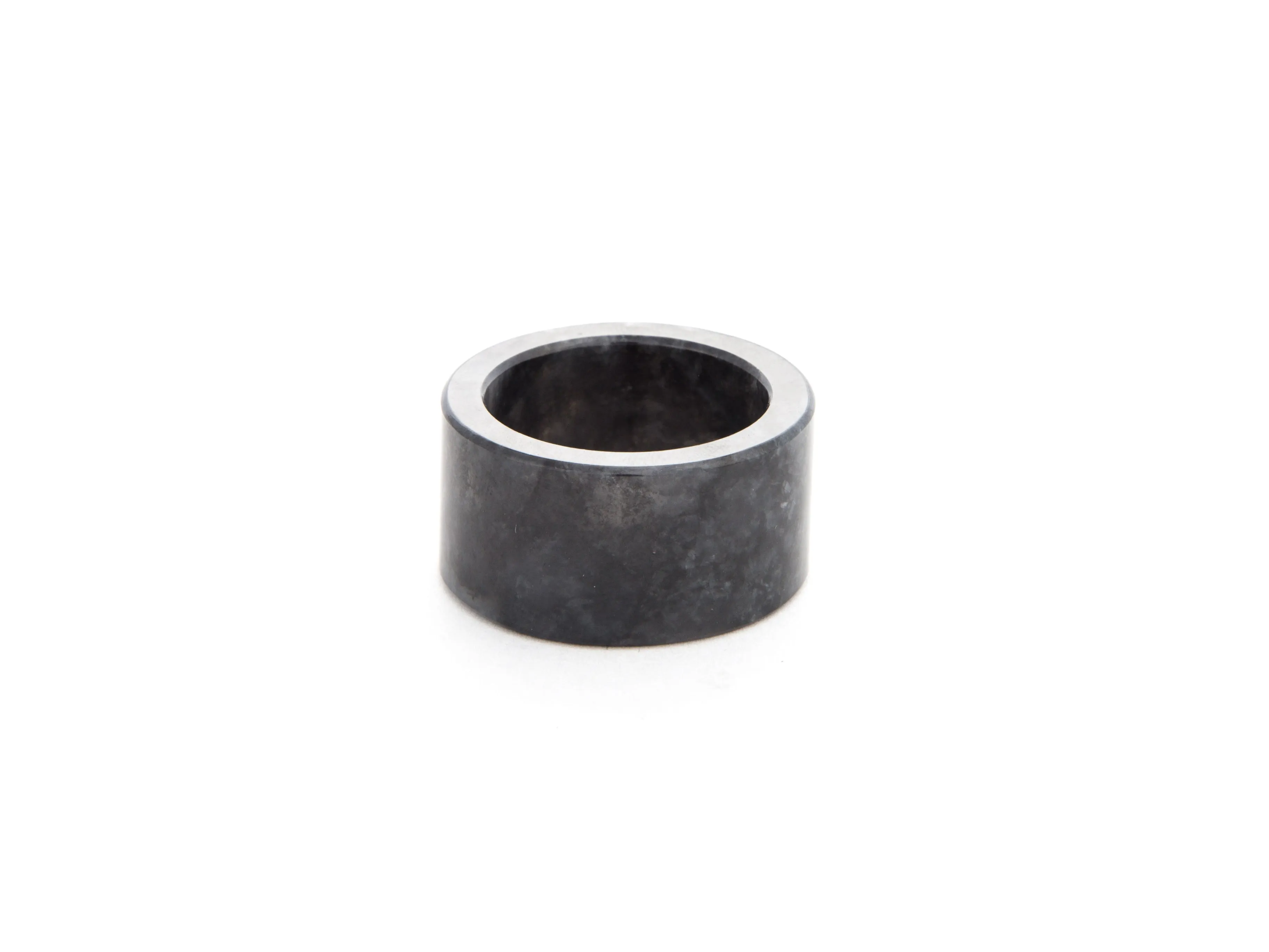 Burmese Black Jadeite Squared Flat Comfort Fit Band