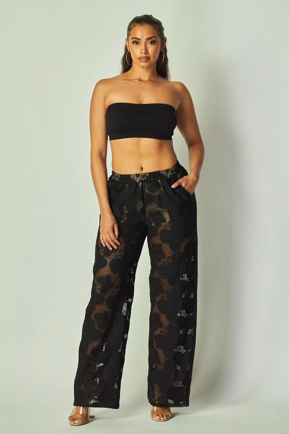 Butterfly Lace Pants – Statement Bottoms with Whimsical Charm