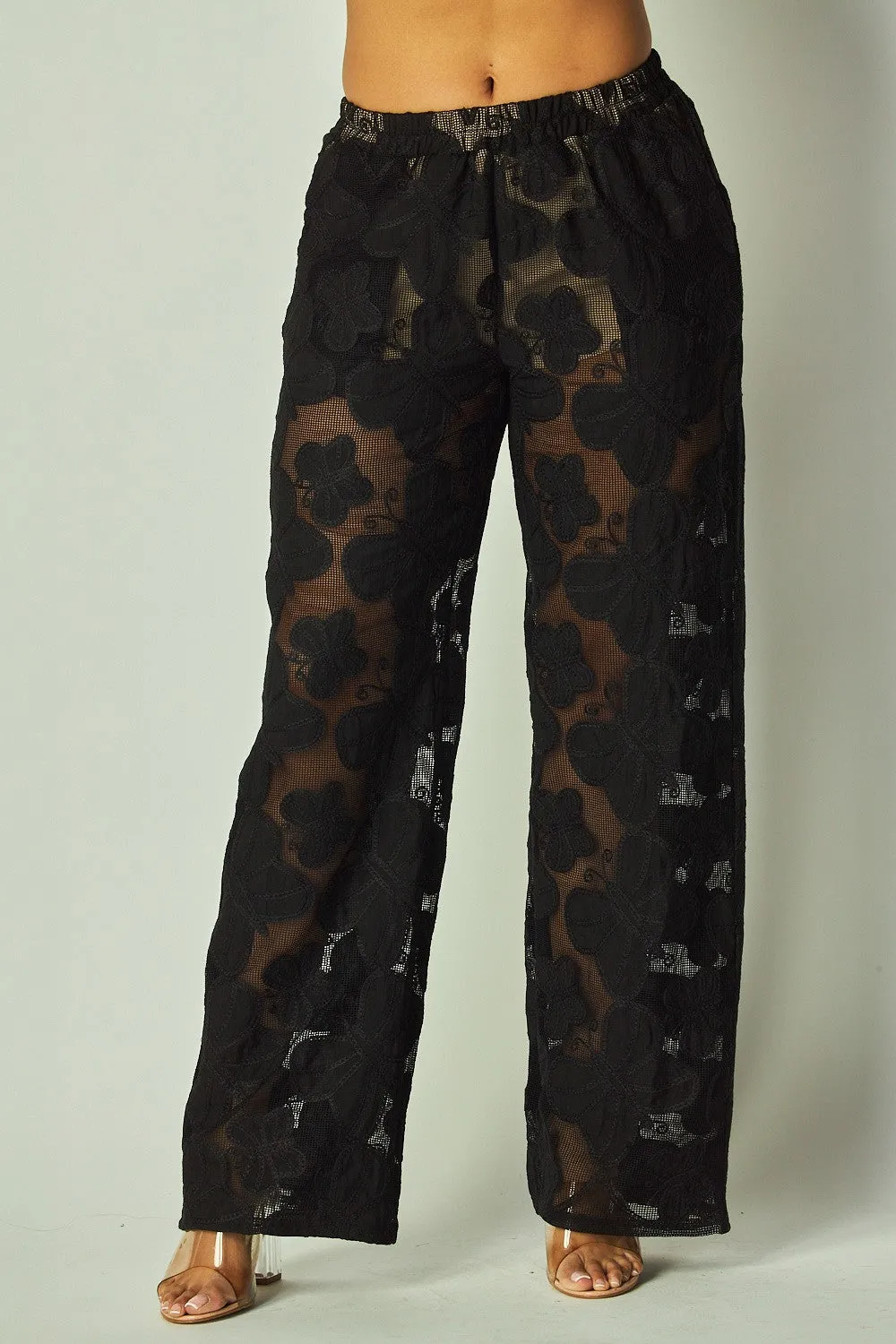Butterfly Lace Pants – Statement Bottoms with Whimsical Charm