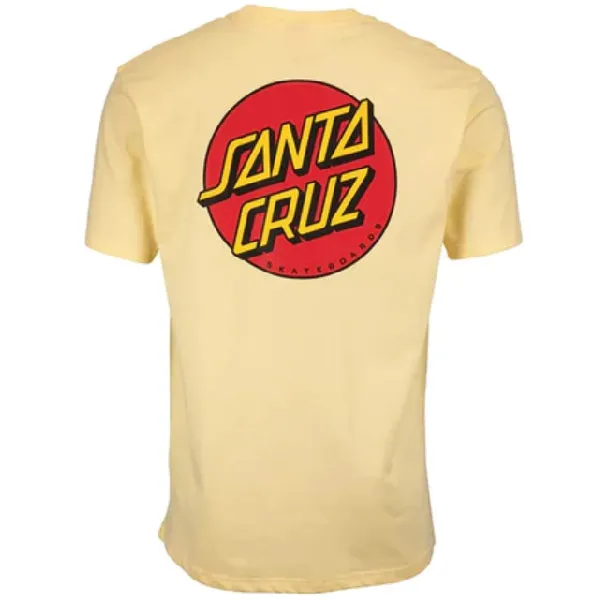 Camiseta Santa Cruz Classic Dot Chest Parchment