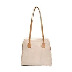 Canine Styles Carrier Beige & Brown Mesh W/ Leather Trim