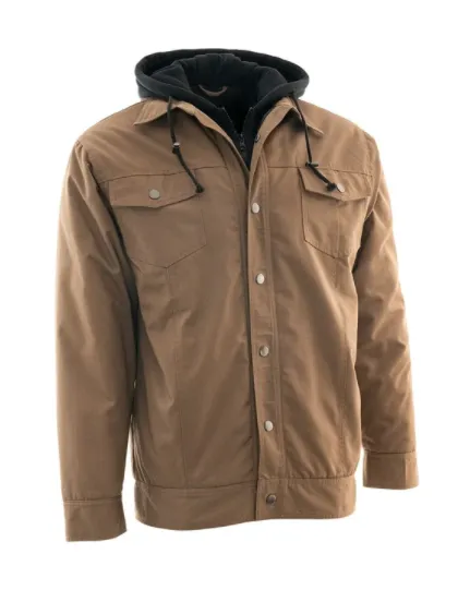 Canvas Jacket with Fooler Hoodie