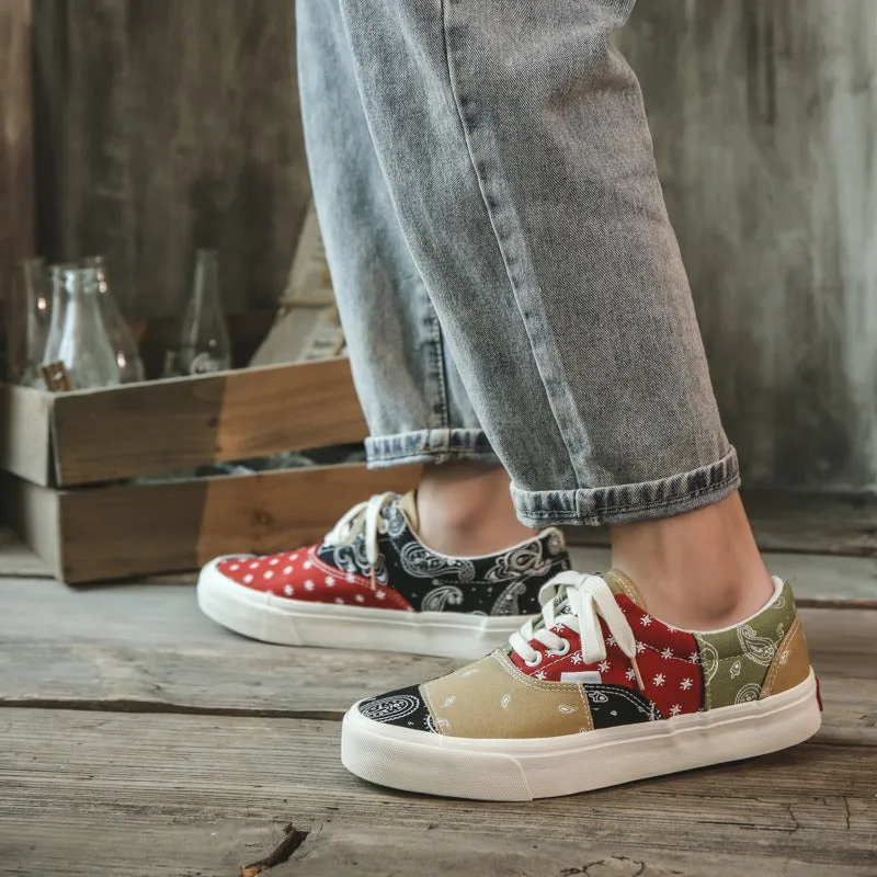 Canvas shoes men's cashew color trendy hip-hop sneakers men's new couple low-top shoes