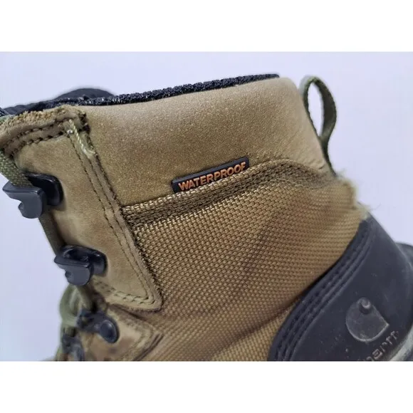Carthartt Men's Size 10.5 Canvas Outdoor Waterproof 6&quot; Hiker Work Boot Olive