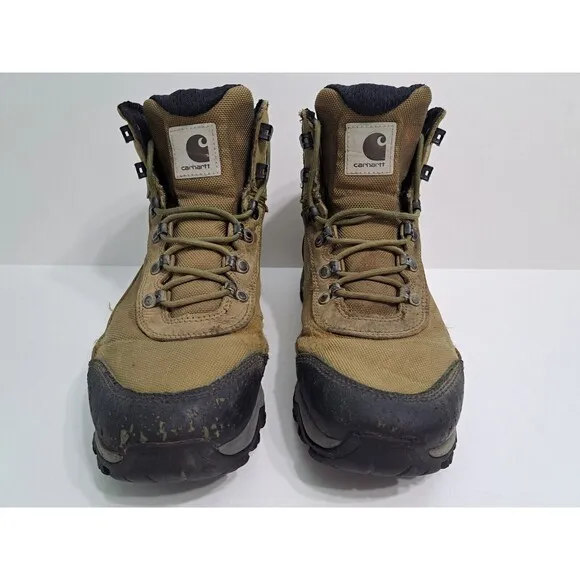 Carthartt Men's Size 10.5 Canvas Outdoor Waterproof 6&quot; Hiker Work Boot Olive