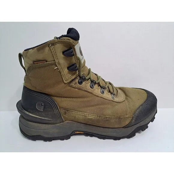 Carthartt Men's Size 10.5 Canvas Outdoor Waterproof 6&quot; Hiker Work Boot Olive