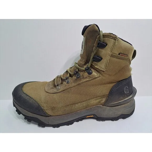 Carthartt Men's Size 10.5 Canvas Outdoor Waterproof 6&quot; Hiker Work Boot Olive
