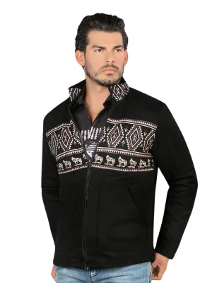 Chamarra Casual Termica de Forro Afelpado Estampada Caballos para Hombre 'Lamasini' - ID: 610