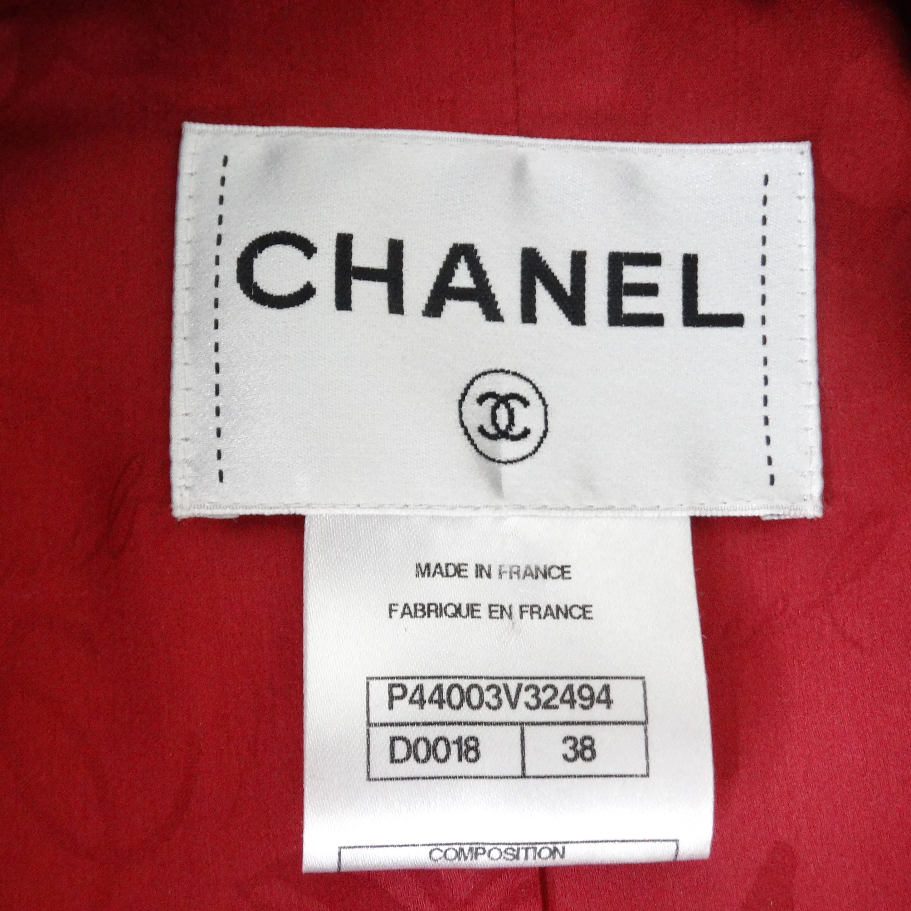 Chanel Métiers d'Art Red Tweed Jacket Blazer