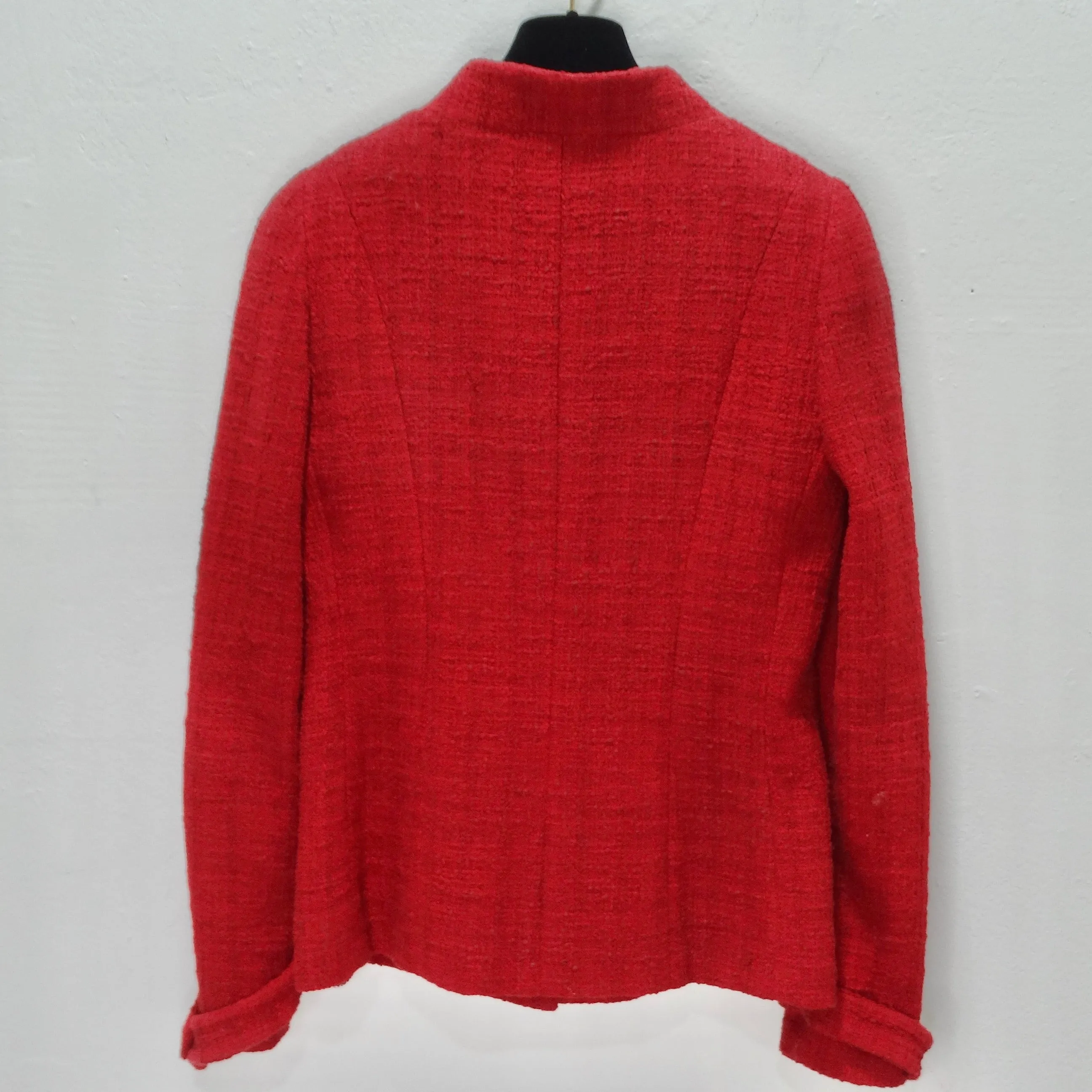 Chanel Métiers d'Art Red Tweed Jacket Blazer