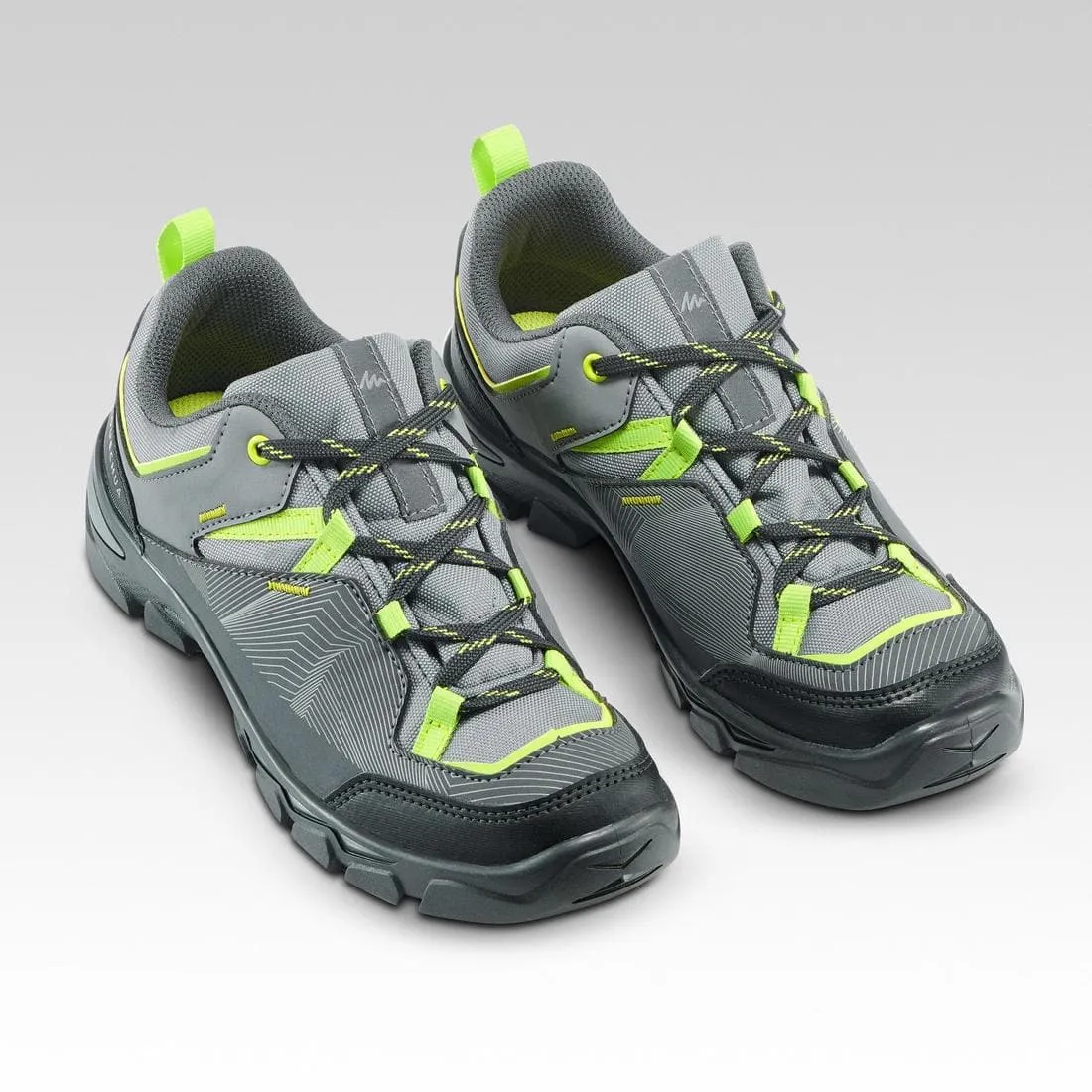 Chaussures de randonnée enfant basses avec lacet MH120 LOW rouges 35 AU 38