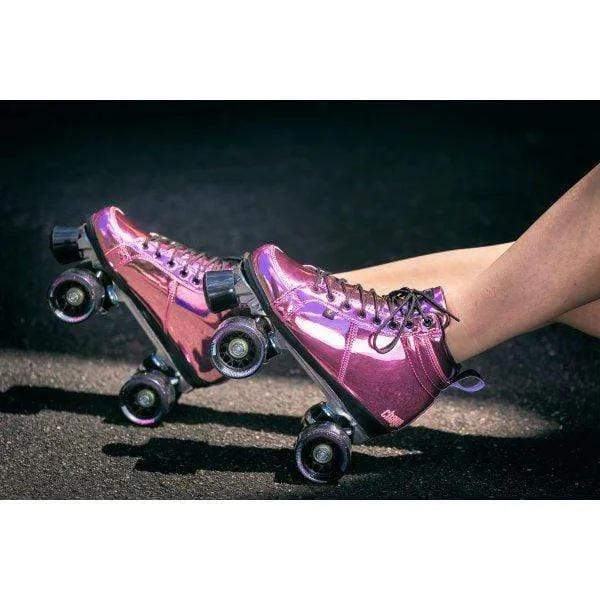 CHAYA VINTAGE PINK LASER ROLLER SKATES, NEW! JUST IN