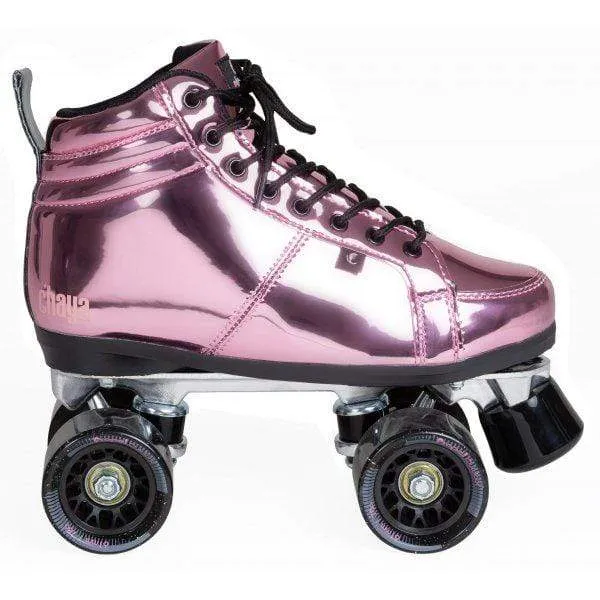 CHAYA VINTAGE PINK LASER ROLLER SKATES, NEW! JUST IN