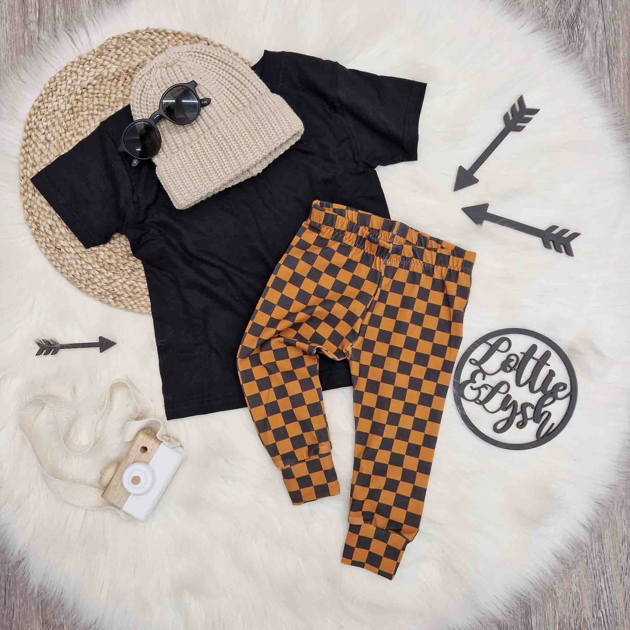 Checkerboard Leggings | Baby Skate Clothes
