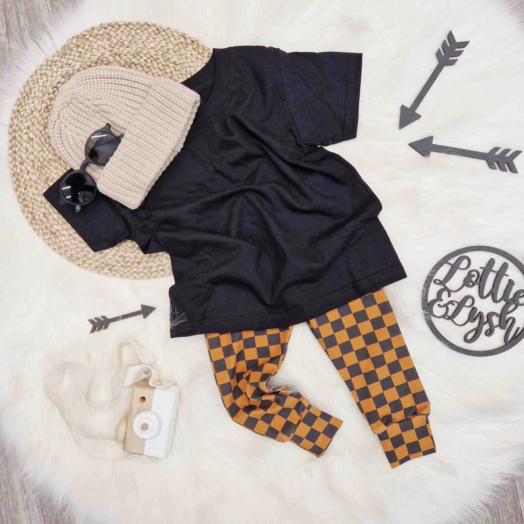 Checkerboard Leggings | Baby Skate Clothes