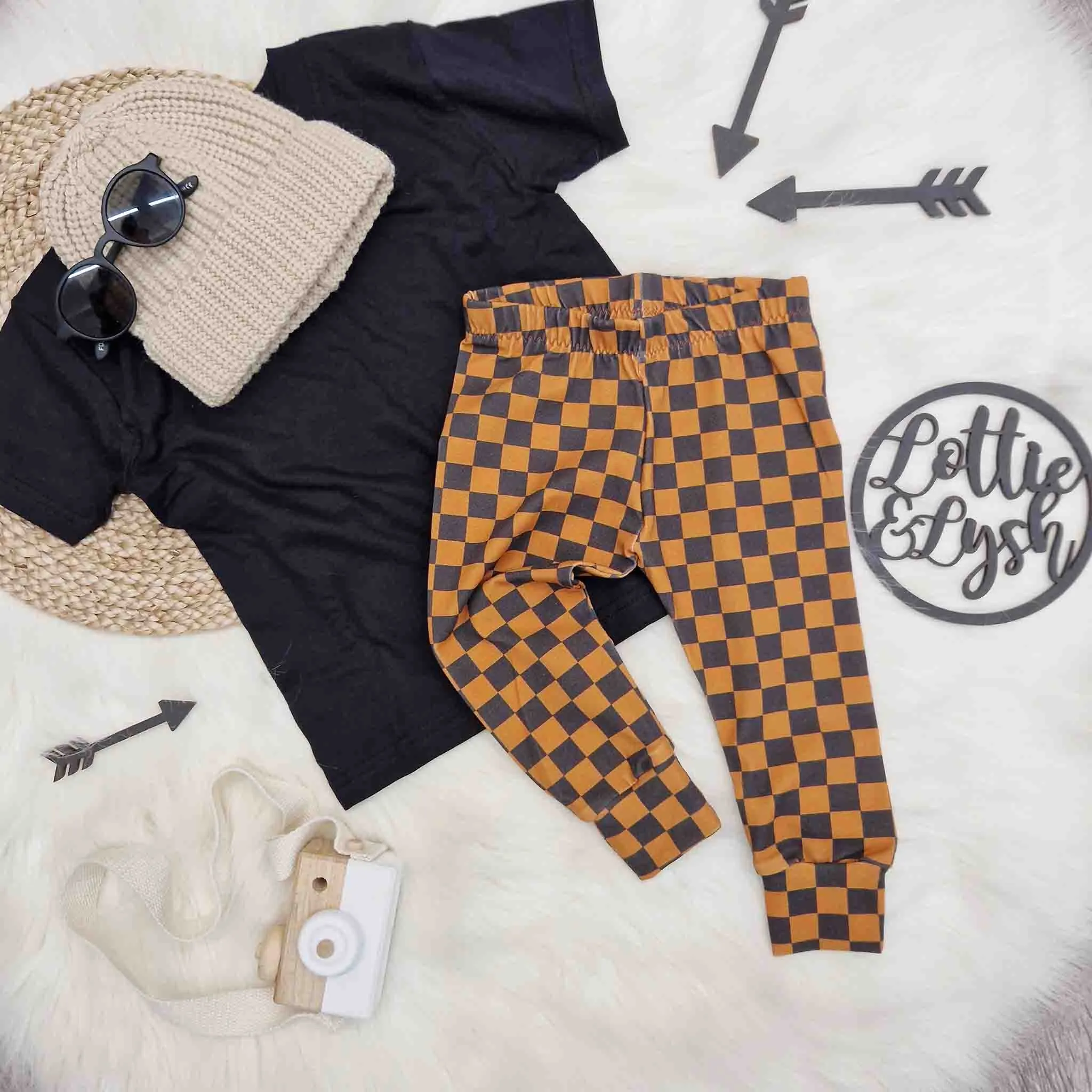 Checkerboard Leggings | Baby Skate Clothes