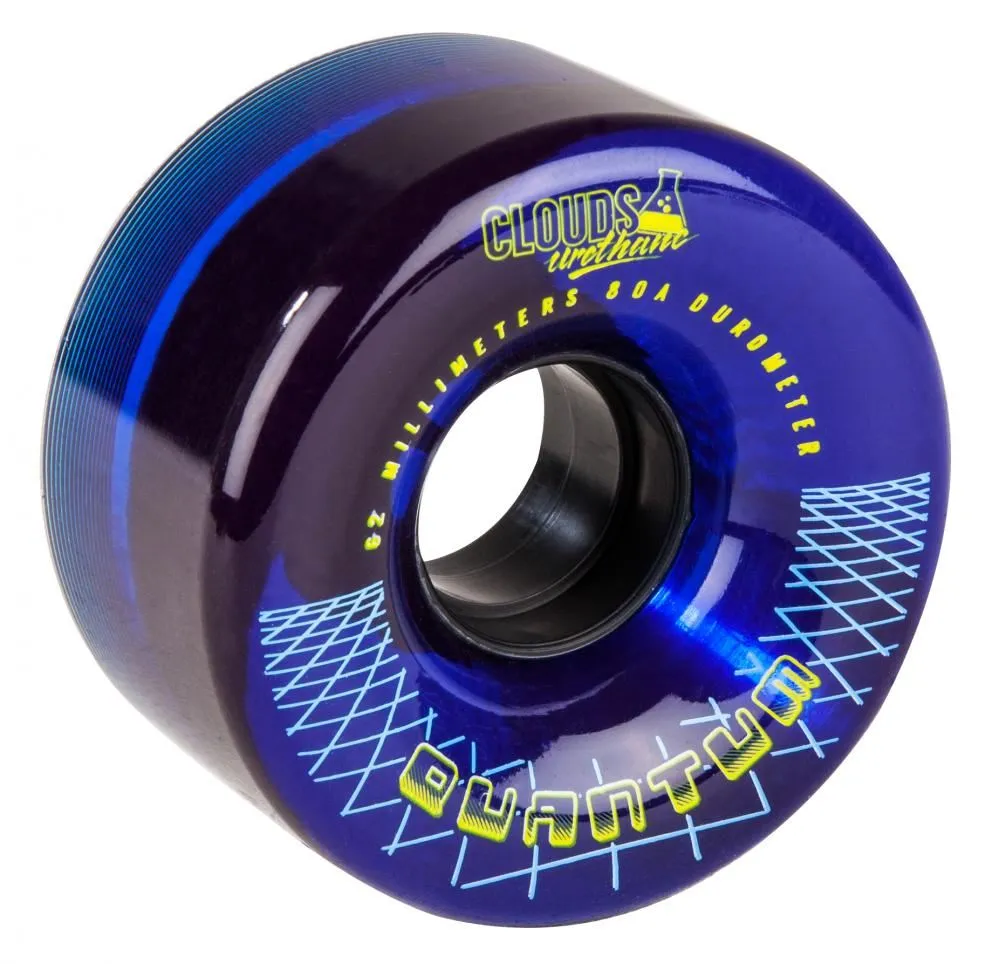 Clouds Urethane Wheels Quantum 80a (4 Pack) - Clear / Blue