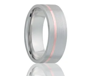 Cobalt With Rose Gold Inlay Ring