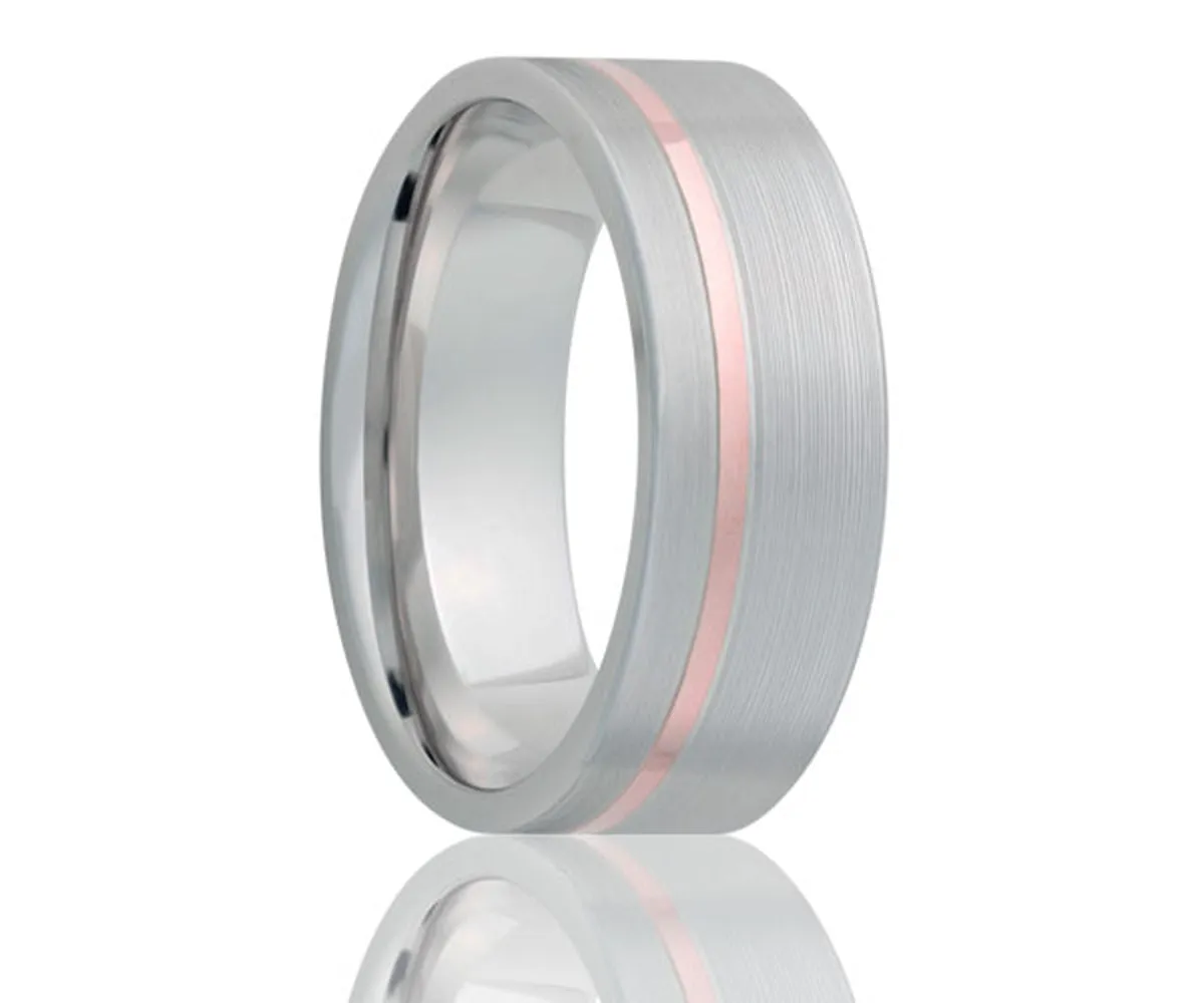 Cobalt With Rose Gold Inlay Ring